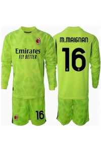 AC Milan Mike Maignan #16 Keeper Babyklær Tredje Fotballdrakt til barn 2024-25 Lange ermer (+ Korte bukser)
